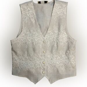 Tailor B. Moss Cream Linen Vest